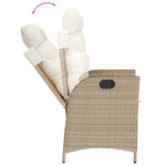3 részes bézs polyrattan bisztrógarnitúra párnával 8
