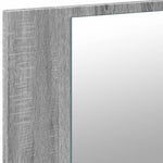 Szürke sonoma akril LED-es tükrös fürdőszobaszekrény 80x12x45cm 10