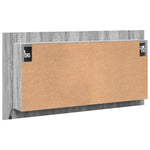 Szürke sonoma akril LED-es tükrös fürdőszobaszekrény 90x12x45cm 9