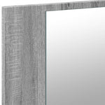 Szürke sonoma akril LED-es tükrös fürdőszobaszekrény 90x12x45cm 10