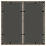 Szürke polyrattan üveglapos kerti asztal 90 x 90 x 75 cm 7