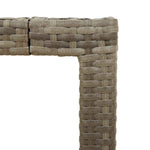 Szürke polyrattan üveglapos kerti asztal 90 x 90 x 75 cm 9