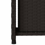 Fekete polyrattan kerti tárolószekrény 50 x 55 x 115 cm 10