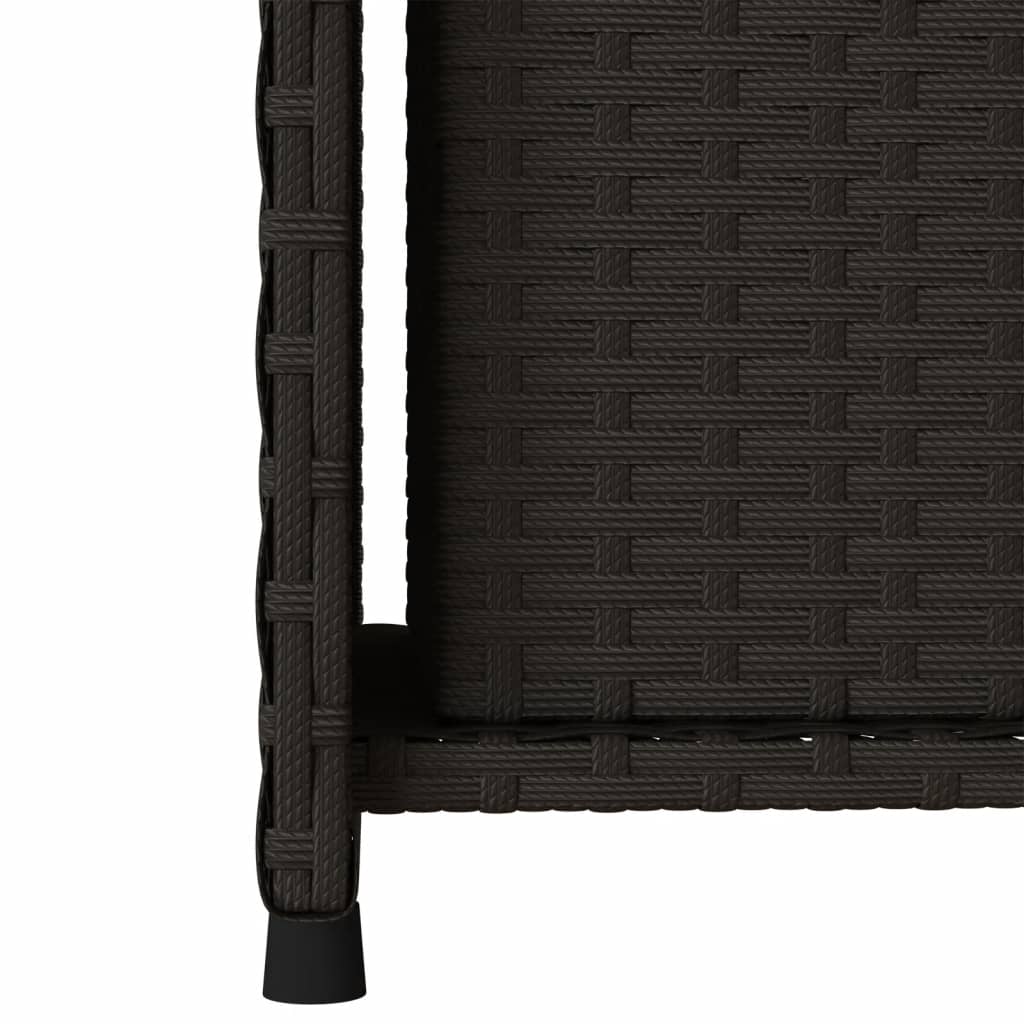 Fekete polyrattan kerti tárolószekrény 50 x 55 x 115 cm 10
