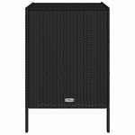 Fekete polyrattan kerti tárolószekrény 55 x 59 x 80 cm 6