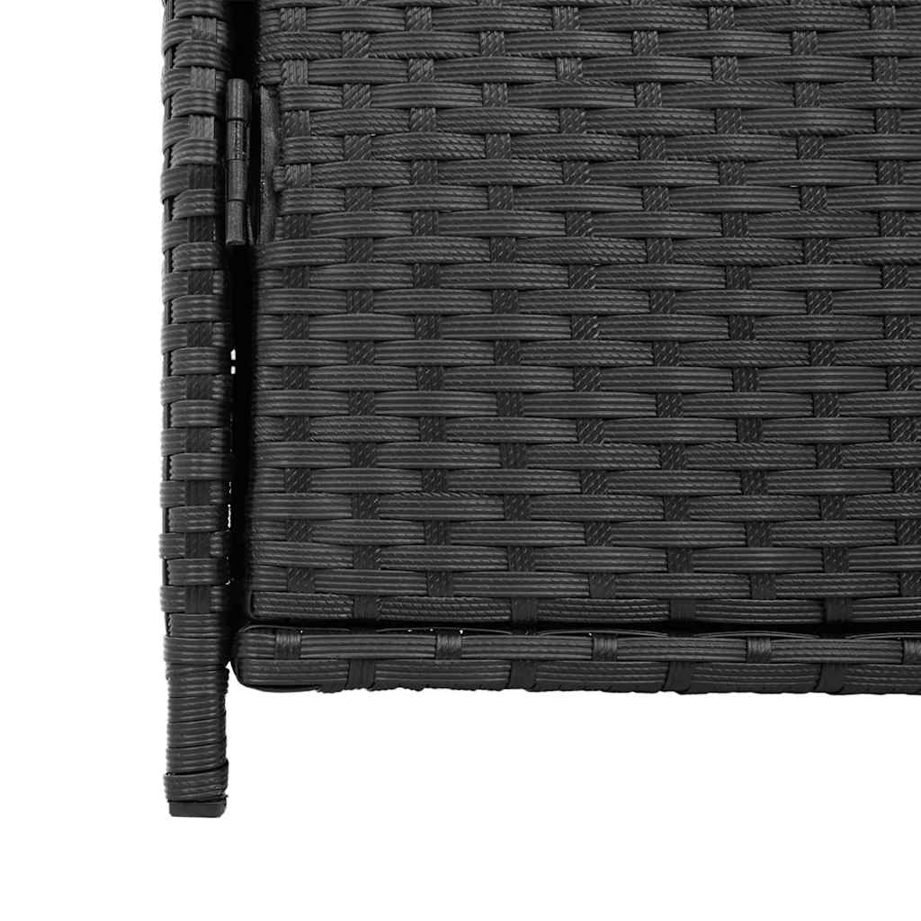 Fekete polyrattan kerti tárolószekrény 55 x 59 x 80 cm 8