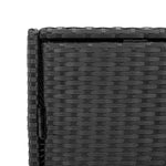 Fekete polyrattan kerti tárolószekrény 55 x 59 x 80 cm 9