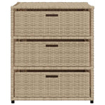 Bézs polyrattan kerti tárolószekrény 55 x 59 x 69 cm 5