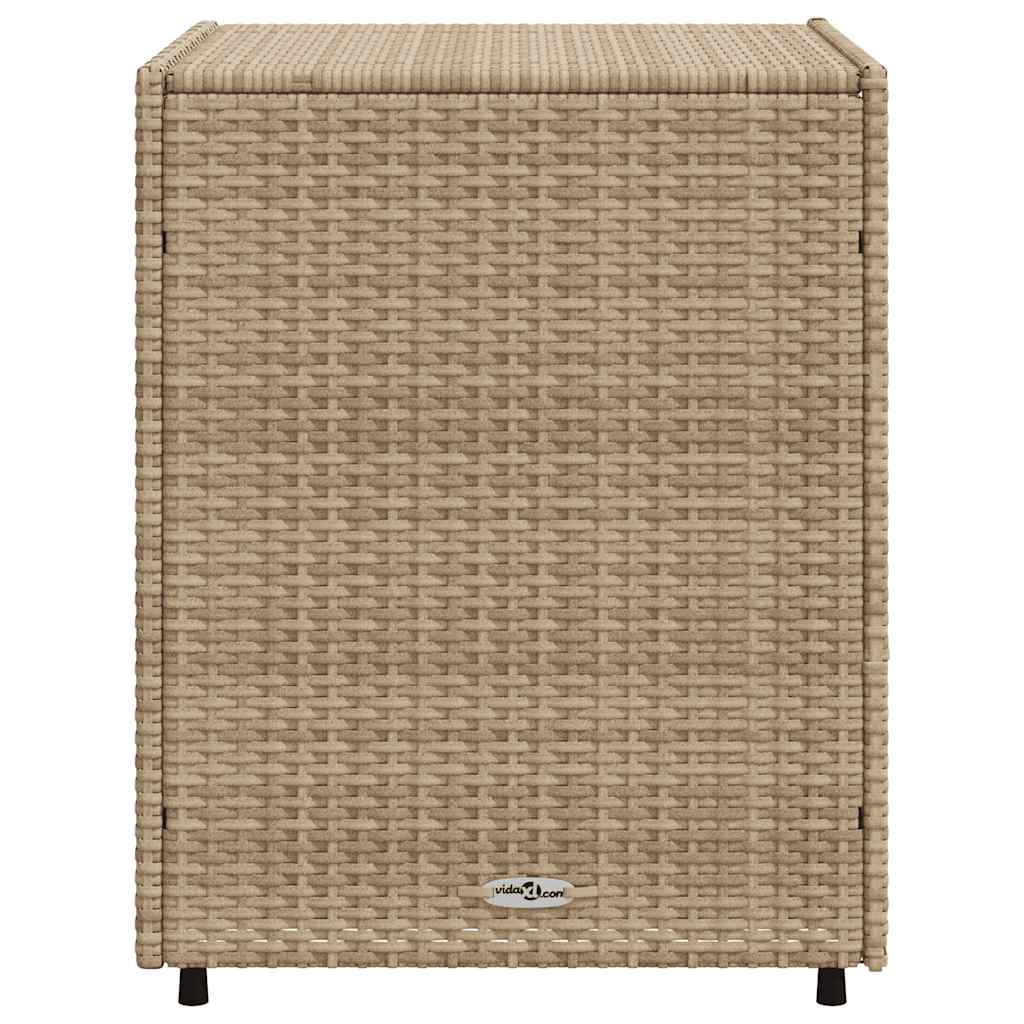 Bézs polyrattan kerti tárolószekrény 55 x 59 x 69 cm 6