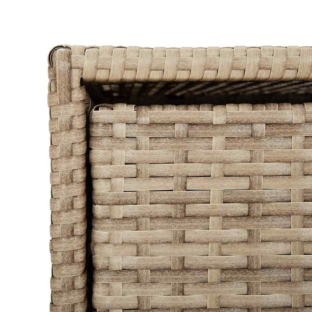 Bézs polyrattan kerti tárolószekrény 55 x 59 x 69 cm 9