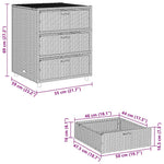 Bézs polyrattan kerti tárolószekrény 55 x 59 x 69 cm 11