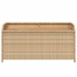 Bézs polyrattan és akácfa tárolópad 100 x 50 x 52 cm 5