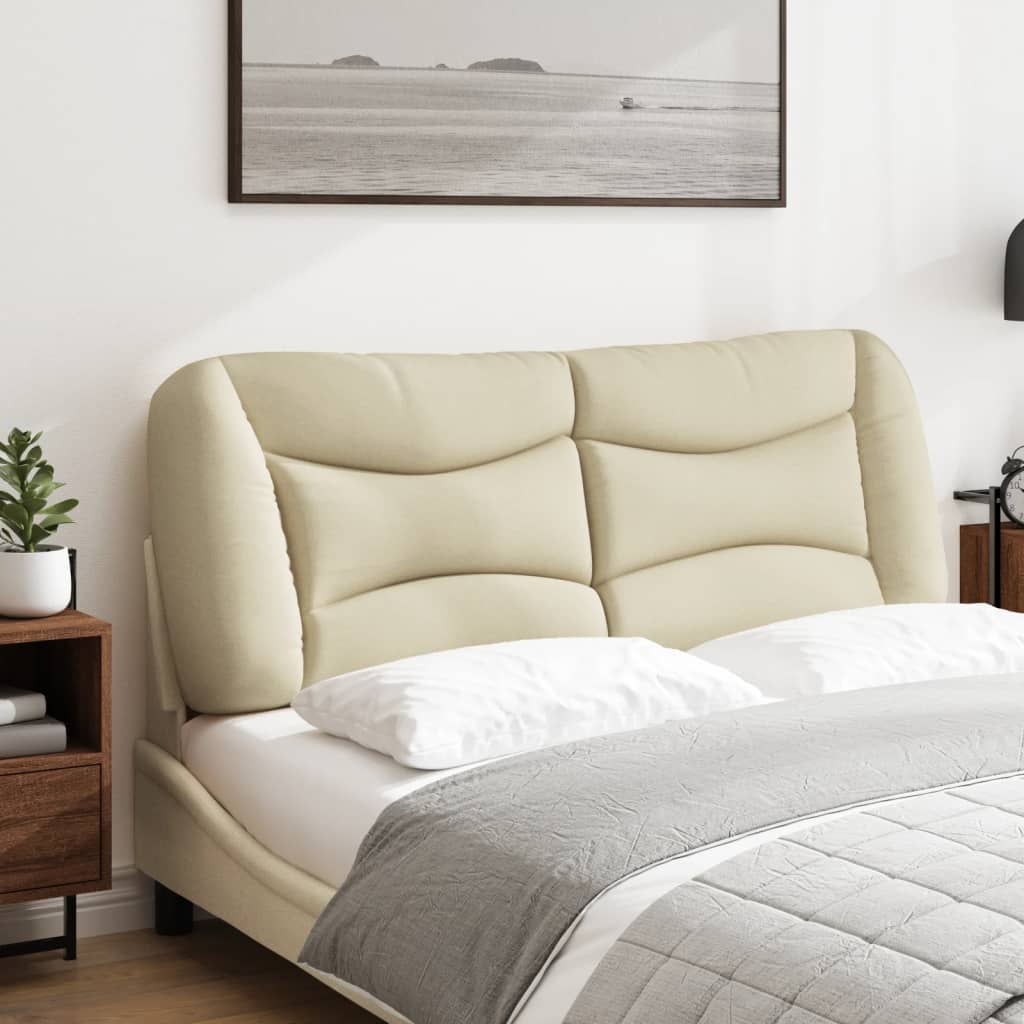 Krémszínű szövet fejtámla párna Hvar 140 cm 3