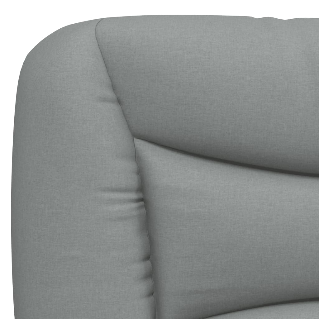 Világosszürke szövet fejtámla párna Hvar 160 cm 8