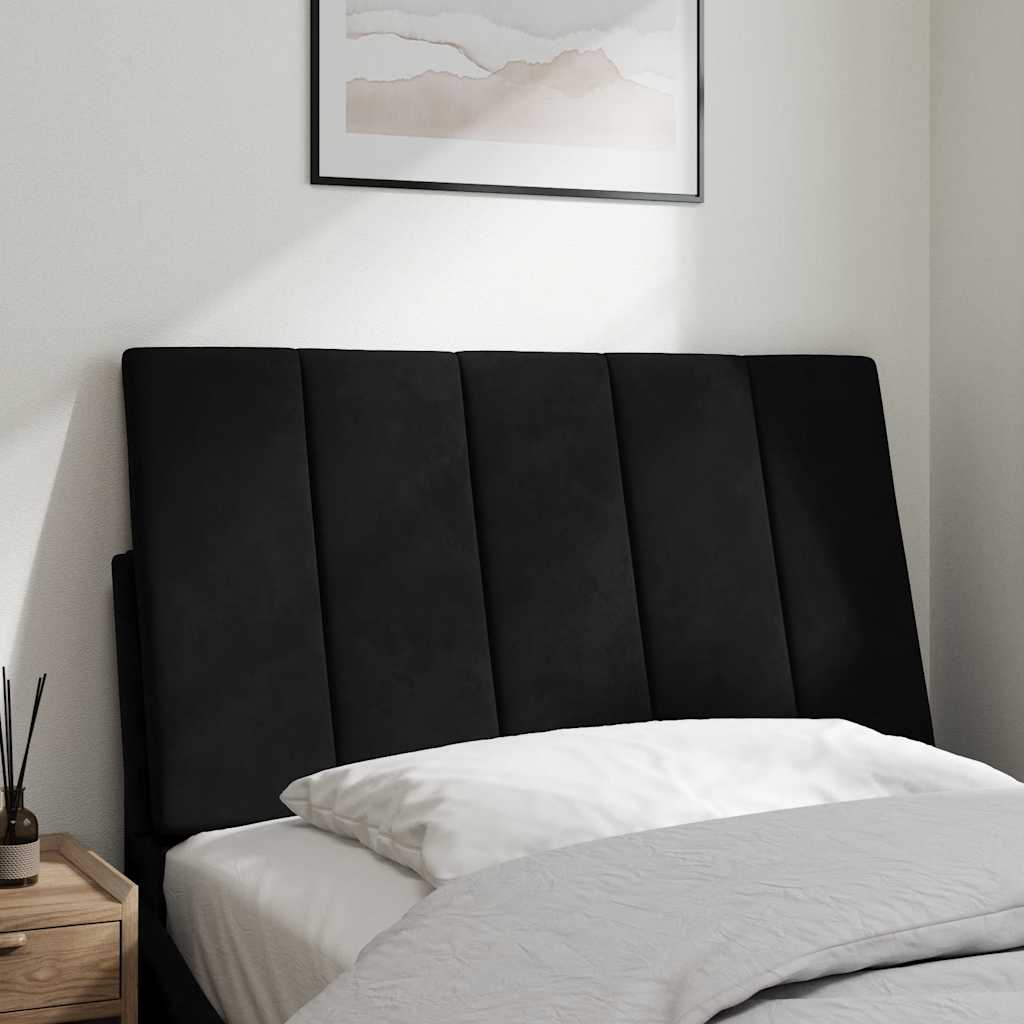 Fekete bársony fejtámla párna Hanko 80 cm 3