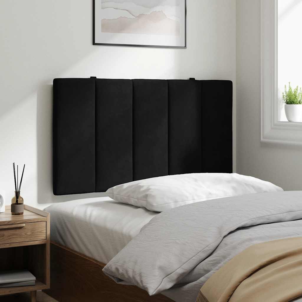 Fekete bársony fejtámla párna Hanko 80 cm 4