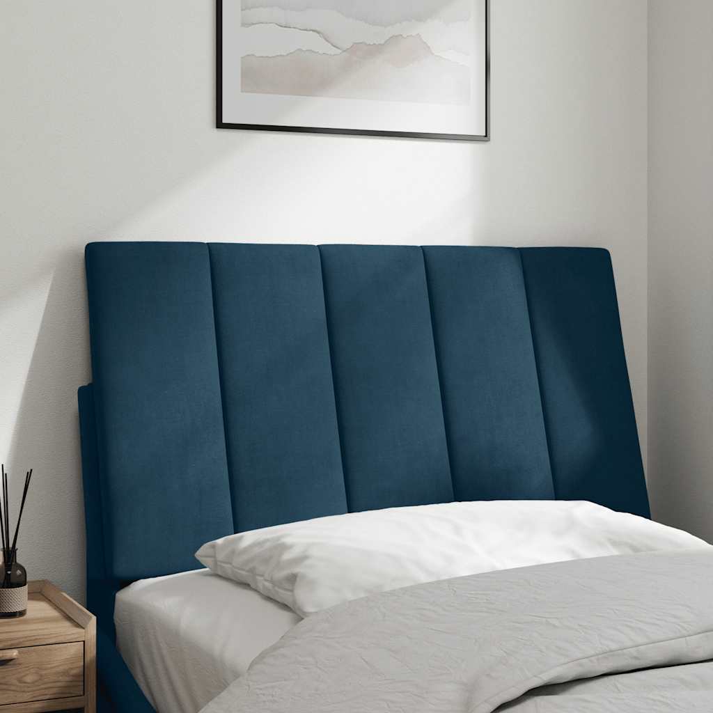 Kék bársony fejtámla párna Hanko 80 cm 3