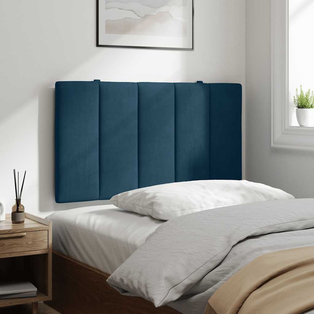 Kék bársony fejtámla párna Hanko 80 cm 4