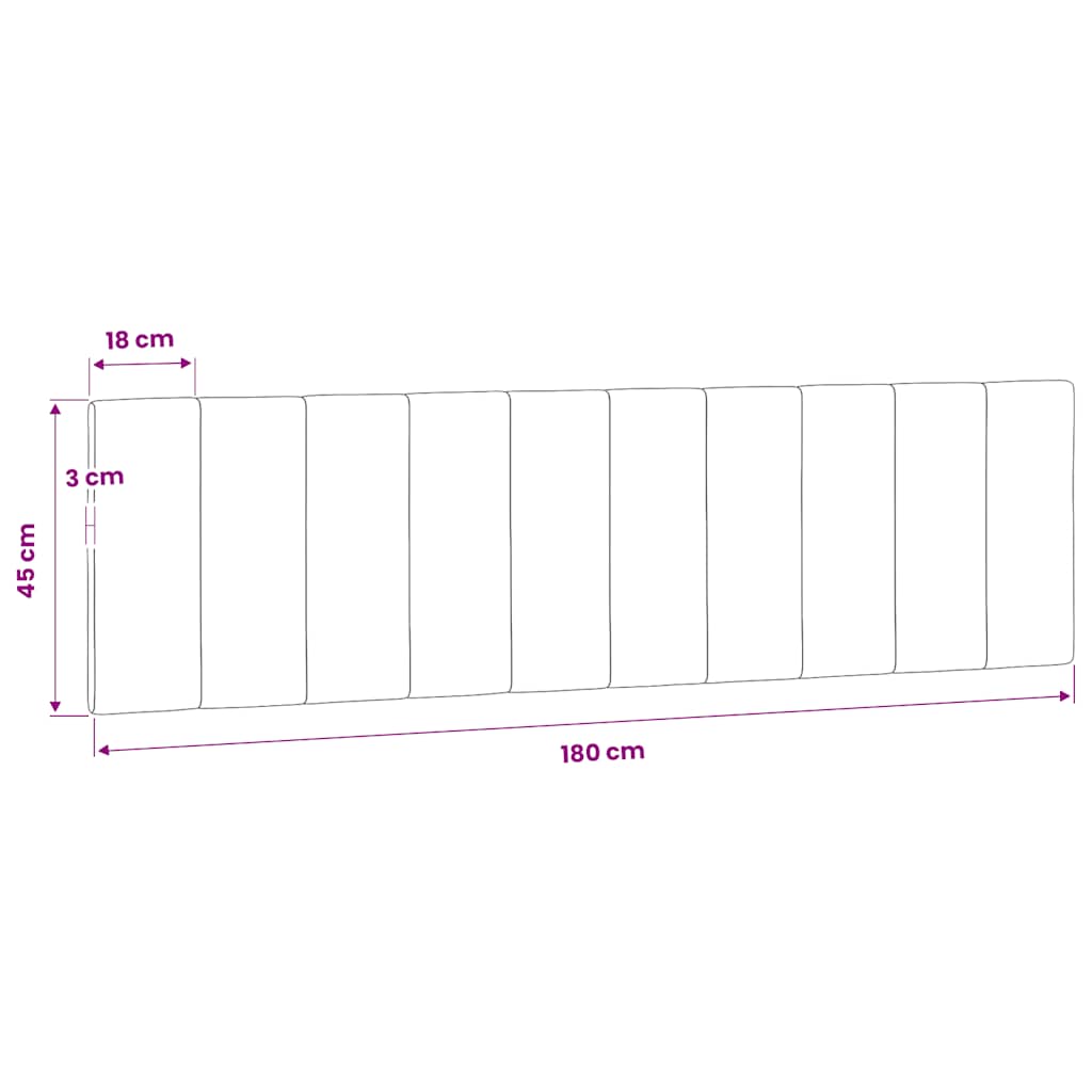 Kék bársony fejtámla párna Hanko 180 cm 9