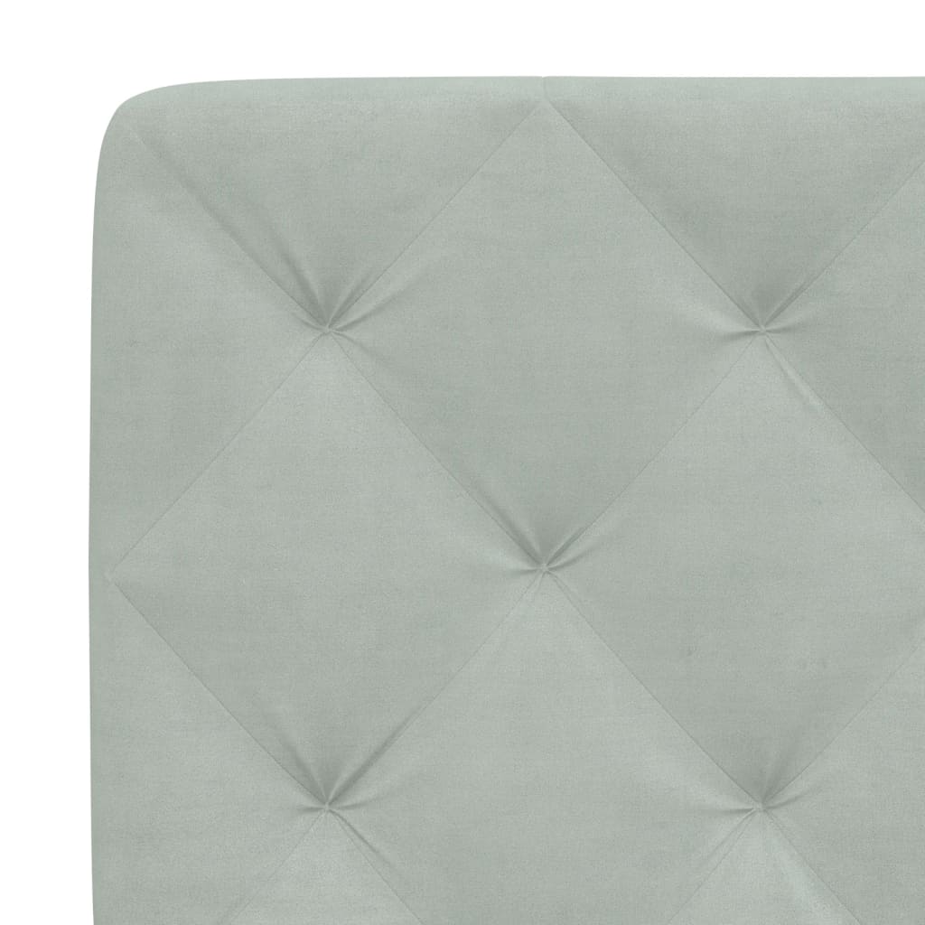 Világosszürke bársony fejtámla párna 80 cm 8