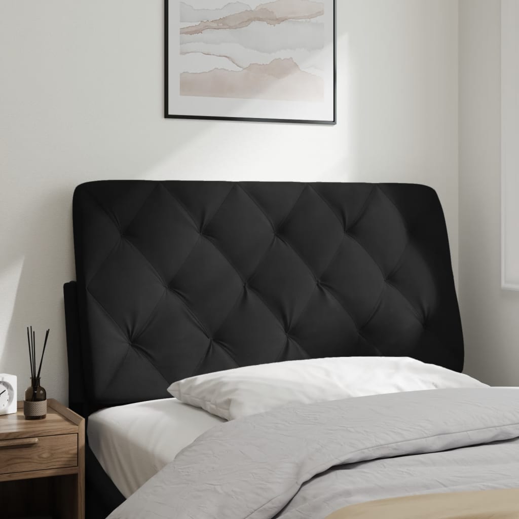 Fekete bársony fejtámla párna 100 cm 3