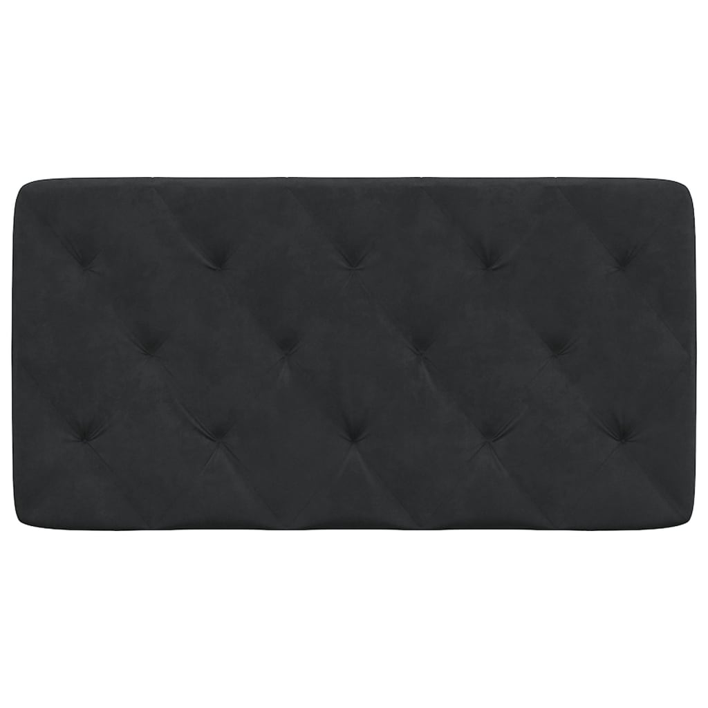 Fekete bársony fejtámla párna 100 cm 5