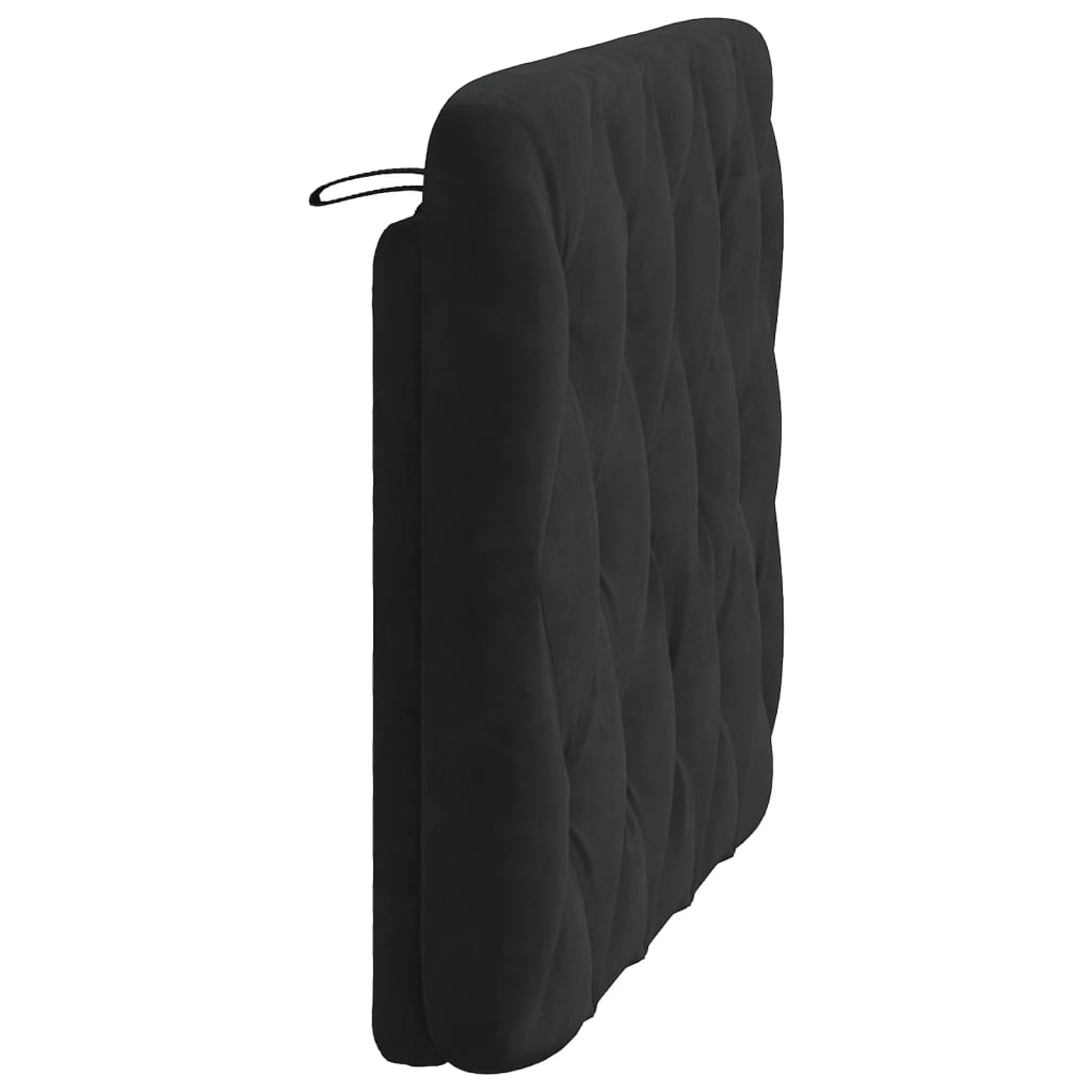 Fekete bársony fejtámla párna 100 cm 6