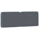 Sötétszürke bársony fejtámla párna 140 cm 7