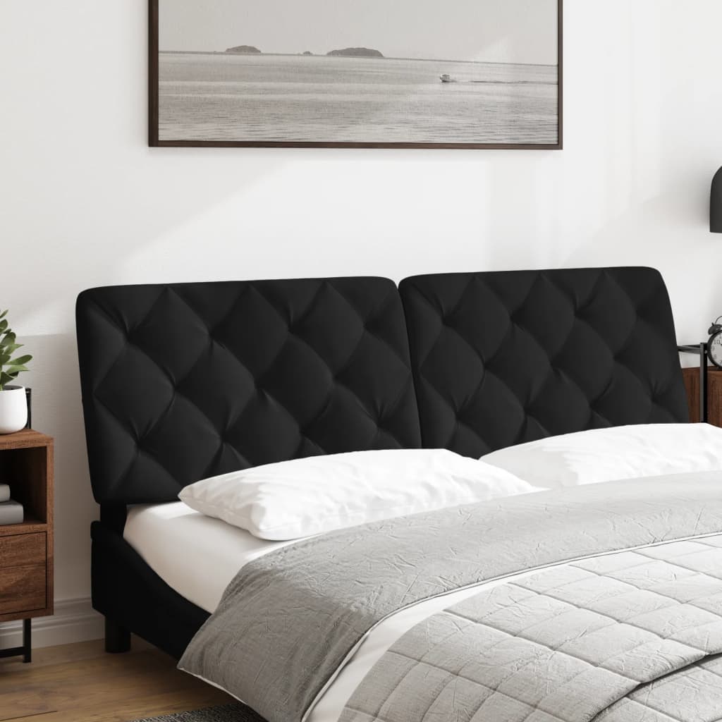 Fekete bársony fejtámla párna 160 cm 3