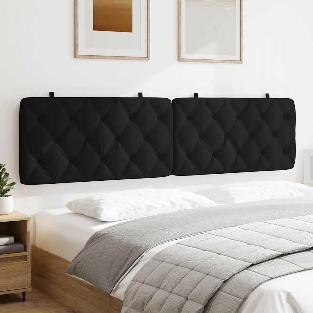 Fekete bársony fejtámla párna 200 cm 4