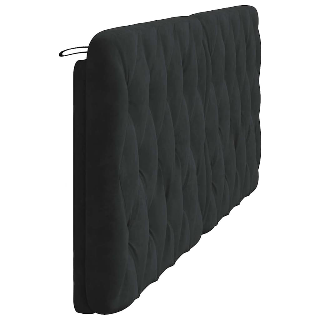 Fekete bársony fejtámla párna 200 cm 6