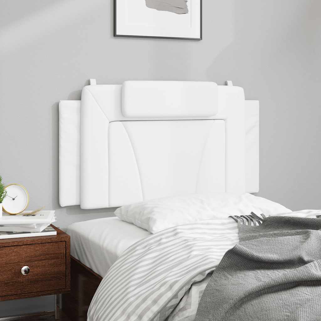 Fehér műbőr fejtámla párna Viana 100 cm 4