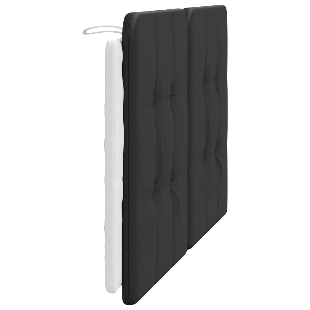 Fekete és fehér műbőr fejtámla párna Zadar 140 cm 5