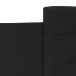 Fekete ágykeret fejtámlával és LED-világítással 75 x 190 cm 9
