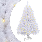 Mű karácsonyfa 150 LED PVC és Acél Fehér 2