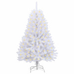Mű karácsonyfa 150 LED PVC és Acél Fehér 3