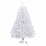 Mű karácsonyfa 150 LED PVC és Acél Fehér 3