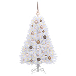 Mű karácsonyfa 120 cm PVC és Acél Fehér 3