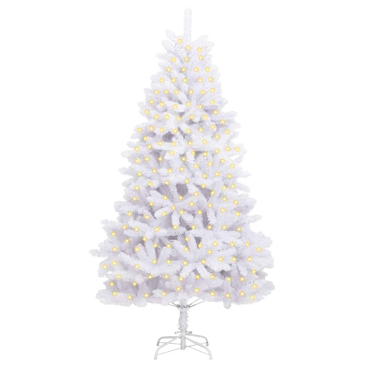 Mű karácsonyfa 300 LED PVC és Acél Fehér 3