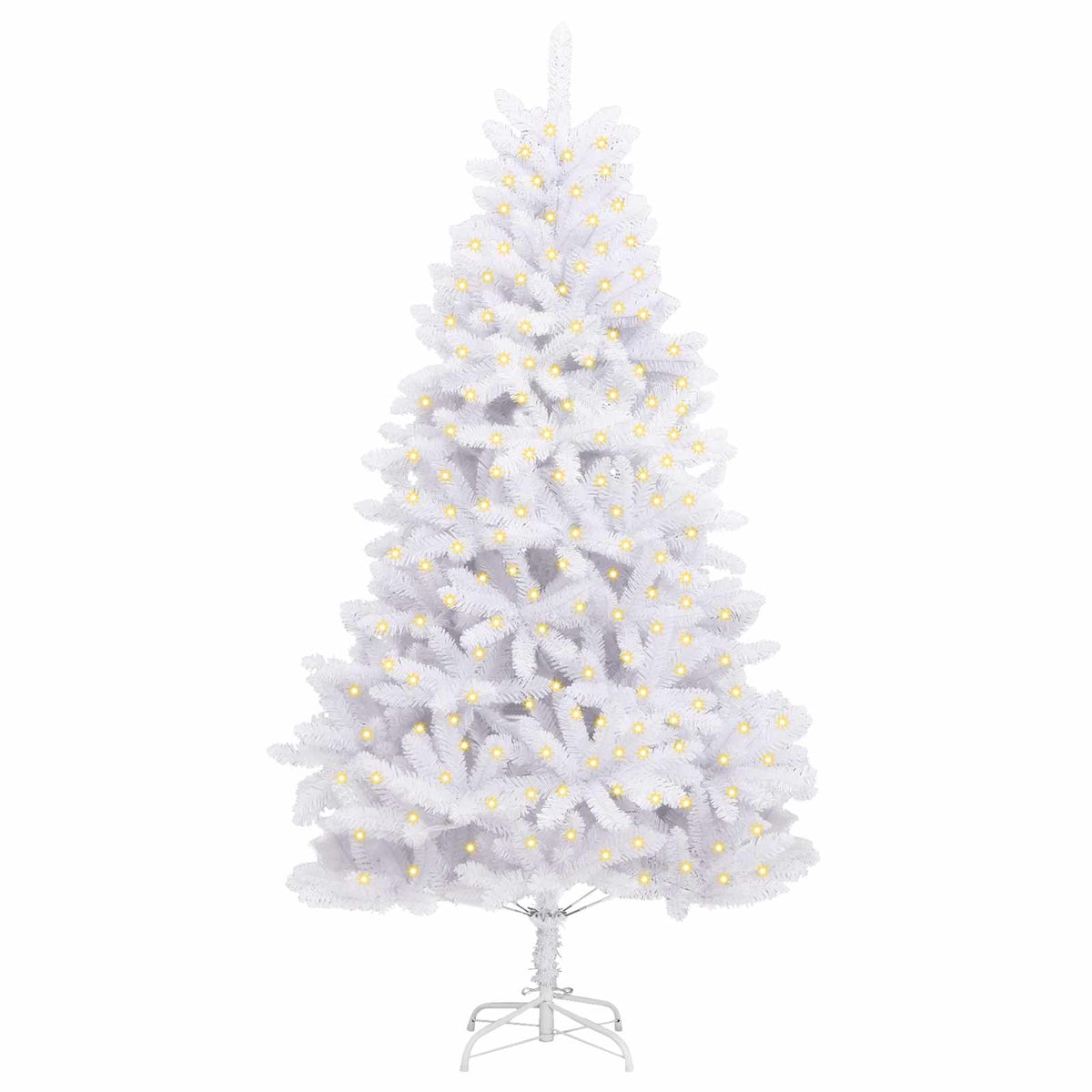 Mű karácsonyfa 300 LED PVC és Acél Fehér 3