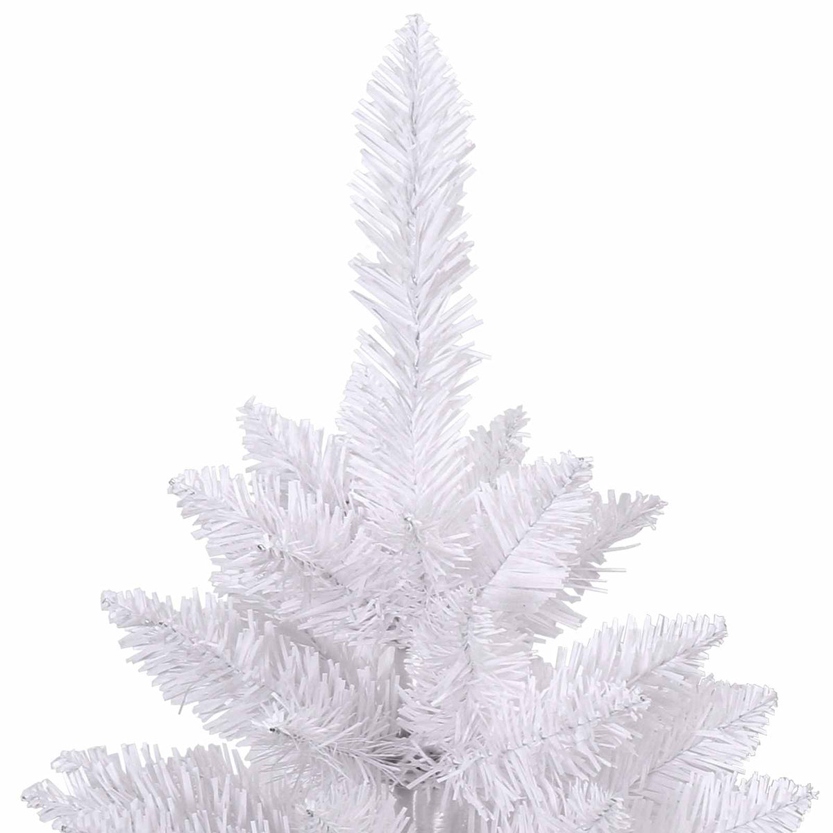 Mű karácsonyfa 240 cm PVC és Acél Fehér 10
