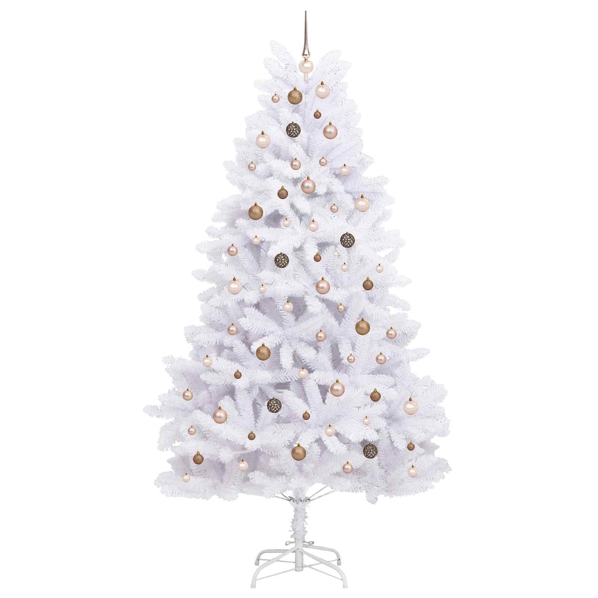 Mű karácsonyfa 240 cm PVC és Acél Fehér 4
