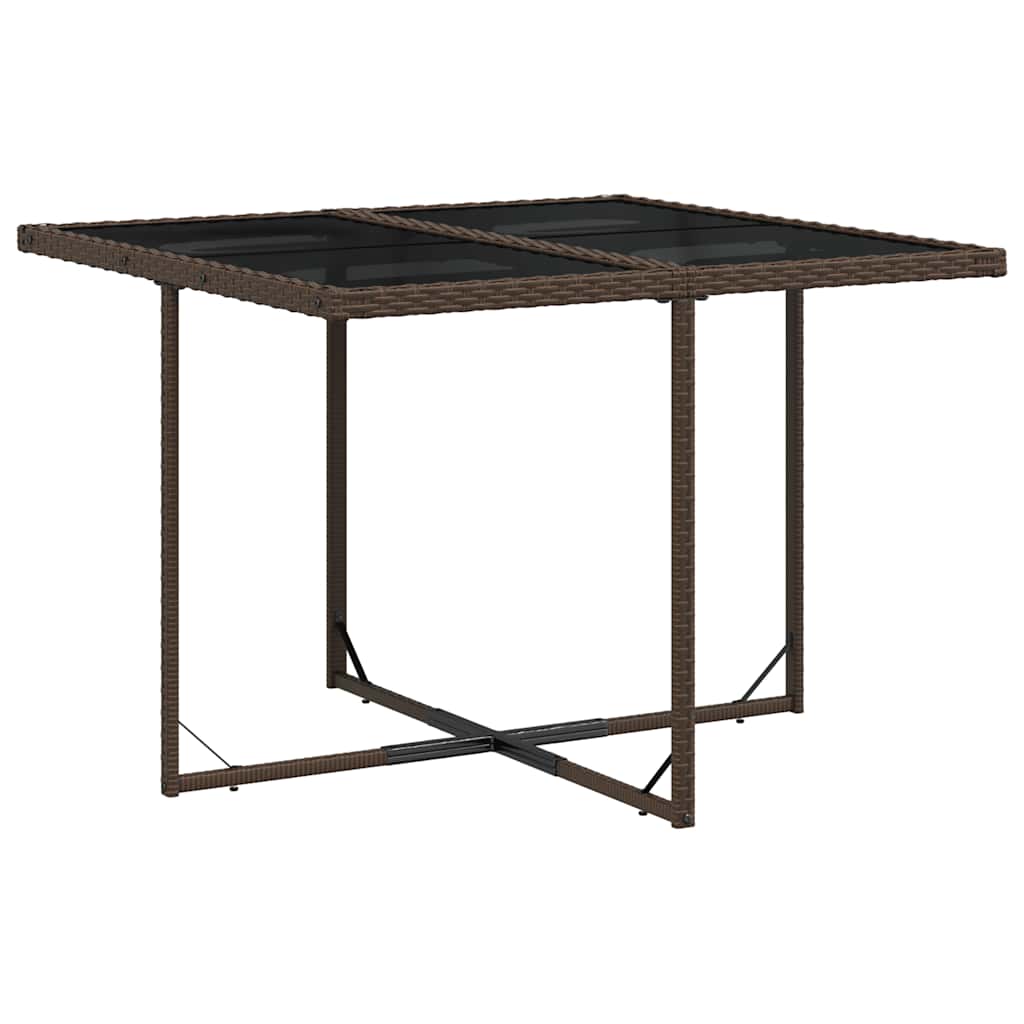 9 részes barna polyrattan kerti étkezőgarnitúra párnákkal 4