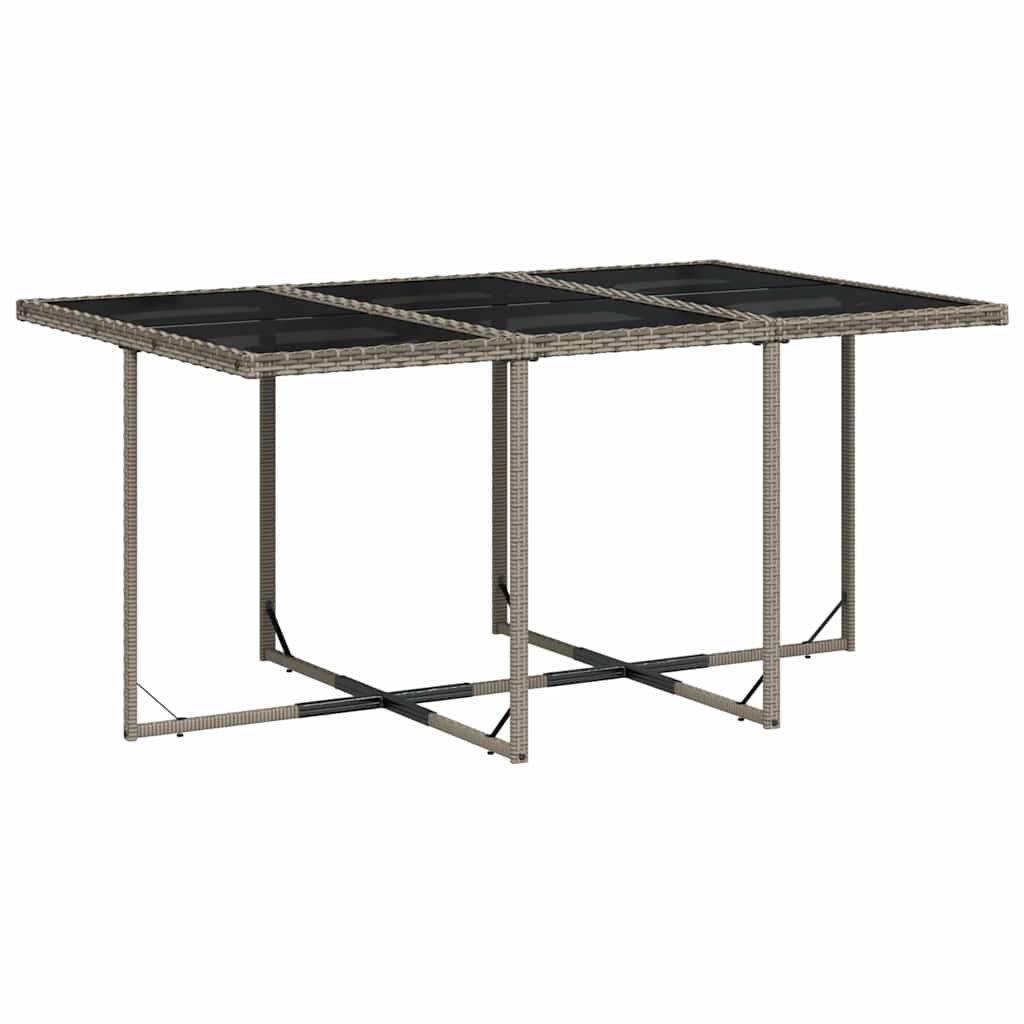 11 részes szürke polyrattan kerti ülőgarnitúra párnákkal 4