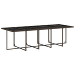 15 részes barna polyrattan kerti ülőgarnitúra párnákkal 3
