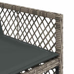 7 részes szürke polyrattan kerti étkezőgarnitúra párnával 8