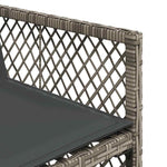 9 részes szürke polyrattan kerti étkezőgarnitúra párnával 8