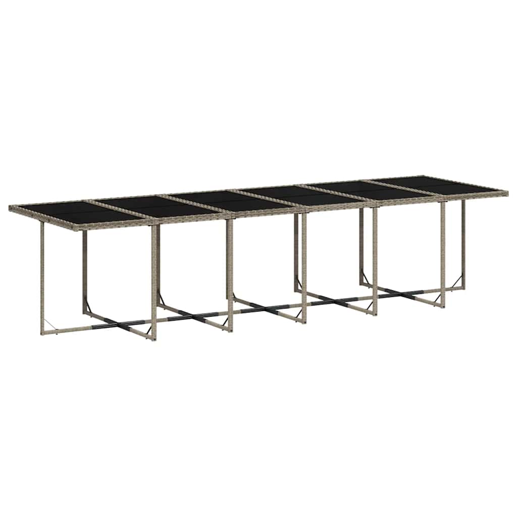 17 részes szürke polyrattan kerti étkezőgarnitúra párnával 4