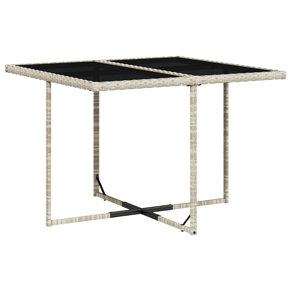 9részes világosszürke polyrattan kerti étkezőgarnitúra párnával 4