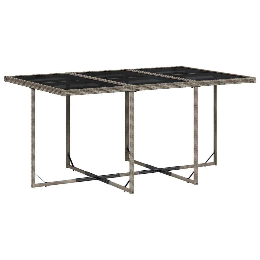 11 részes szürke polyrattan kerti ülőgarnitúra párnákkal 3